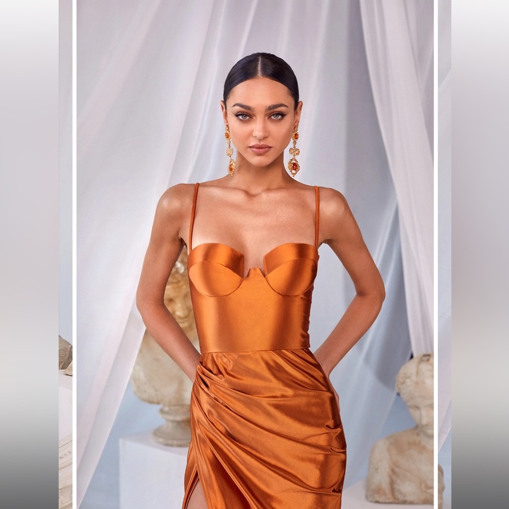 Alamour the Label - Nevali Orange Dress